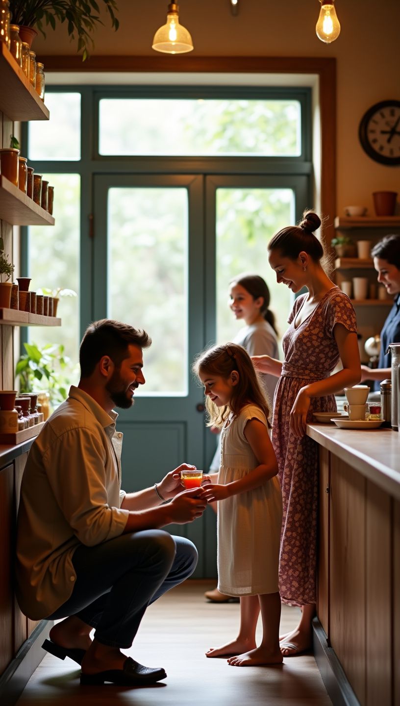 Φυσικά βότανα σε ξύλινο τραπέζι με ηλιαχτίδες